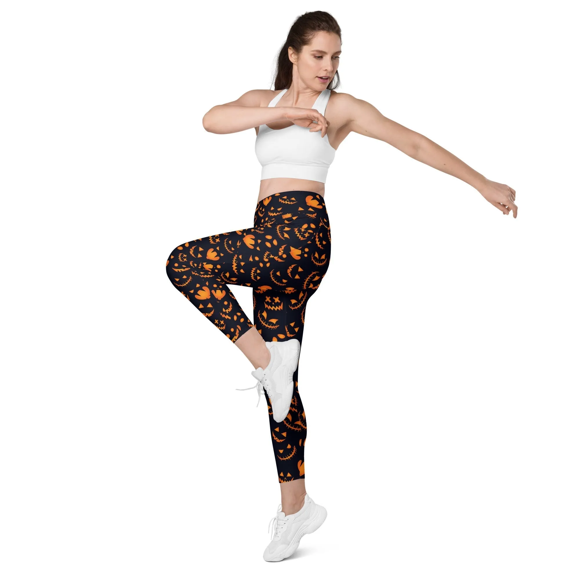 Spooktacular Halloween Leggings With Pockets