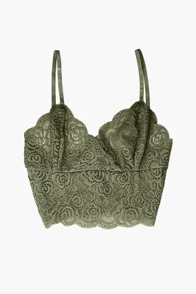 Strappy Olive Lace Bralette