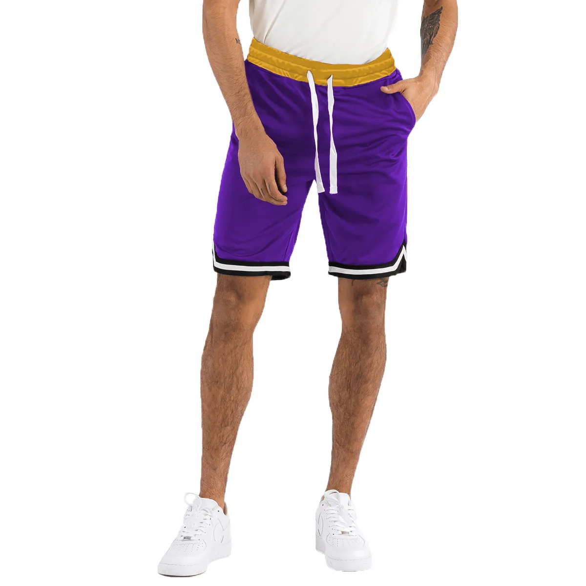 Striped Jordan Basketball Shorts