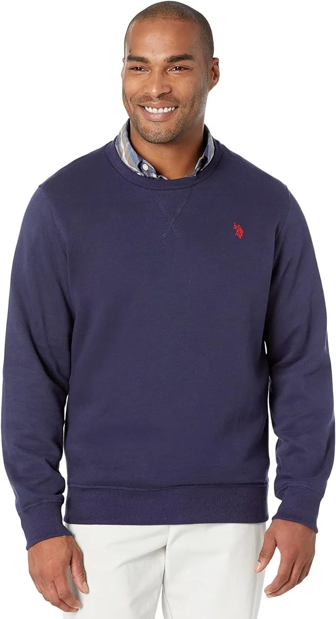 U.S. Polo Assn. Long Sleeve Popover Crew Neck Fleece Sweatshirt